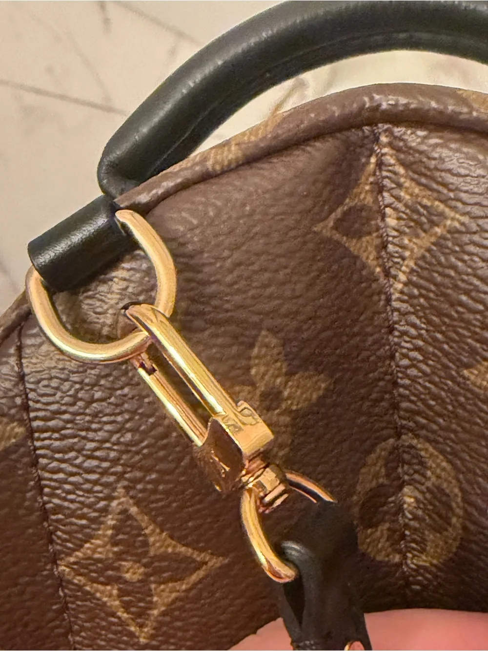 Louis Vuitton Monogram Canvas Mini Backpack in Brown and Gold